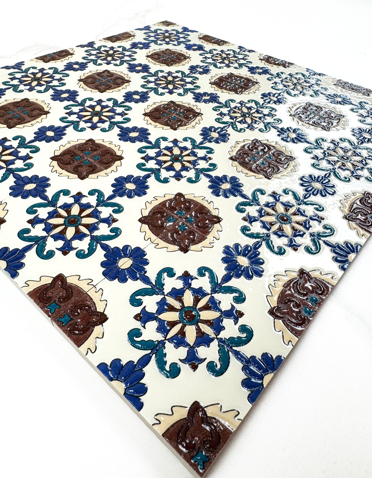 Desert Jewel  Moroccan Style Glossy Ceramic Tile  Pattern 10