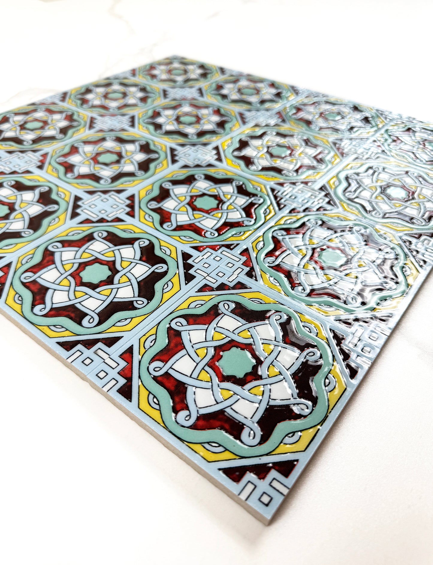 Desert Jewel  Moroccan Style Glossy Ceramic Tile  Pattern 04