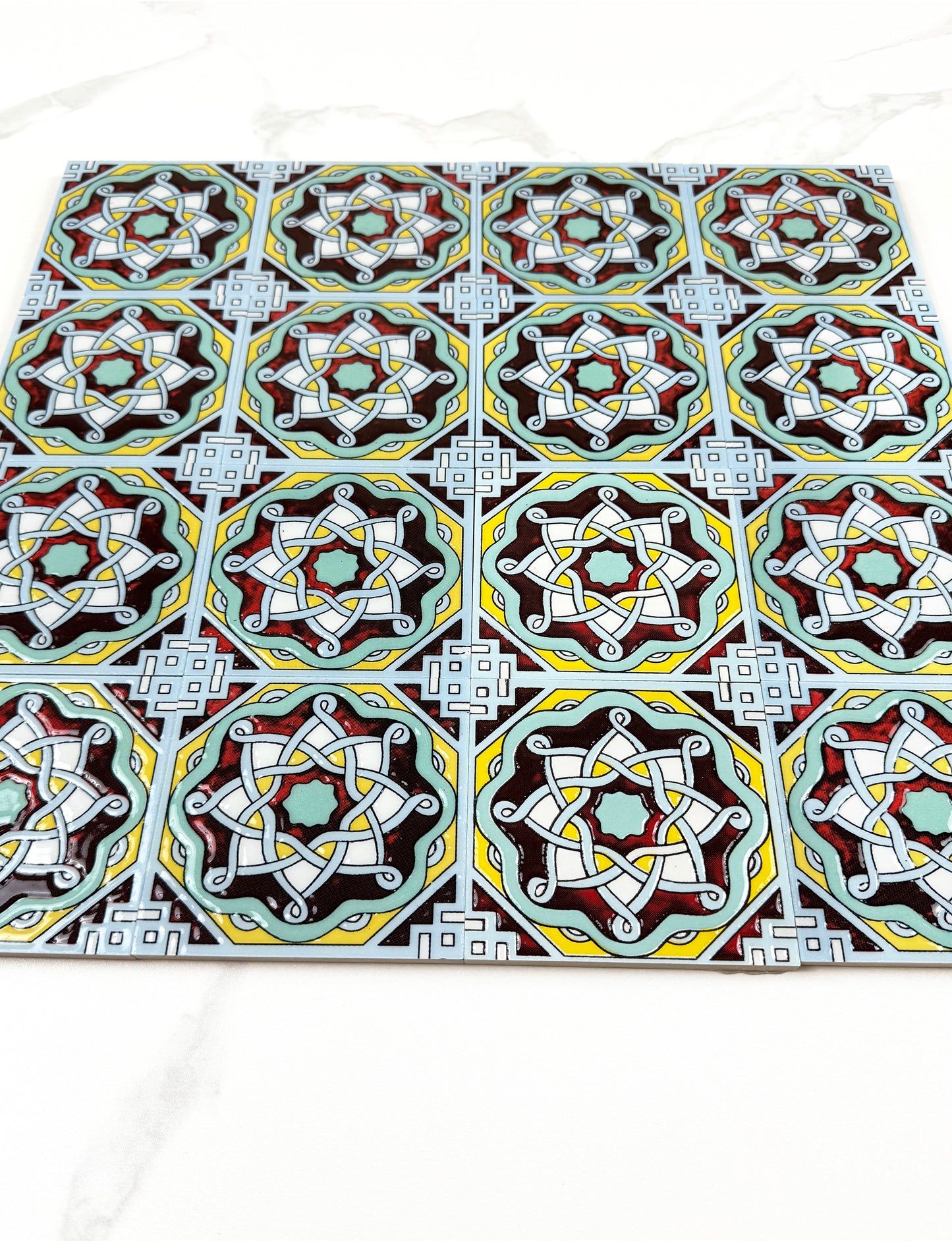 Desert Jewel  Moroccan Style Glossy Ceramic Tile  Pattern 04