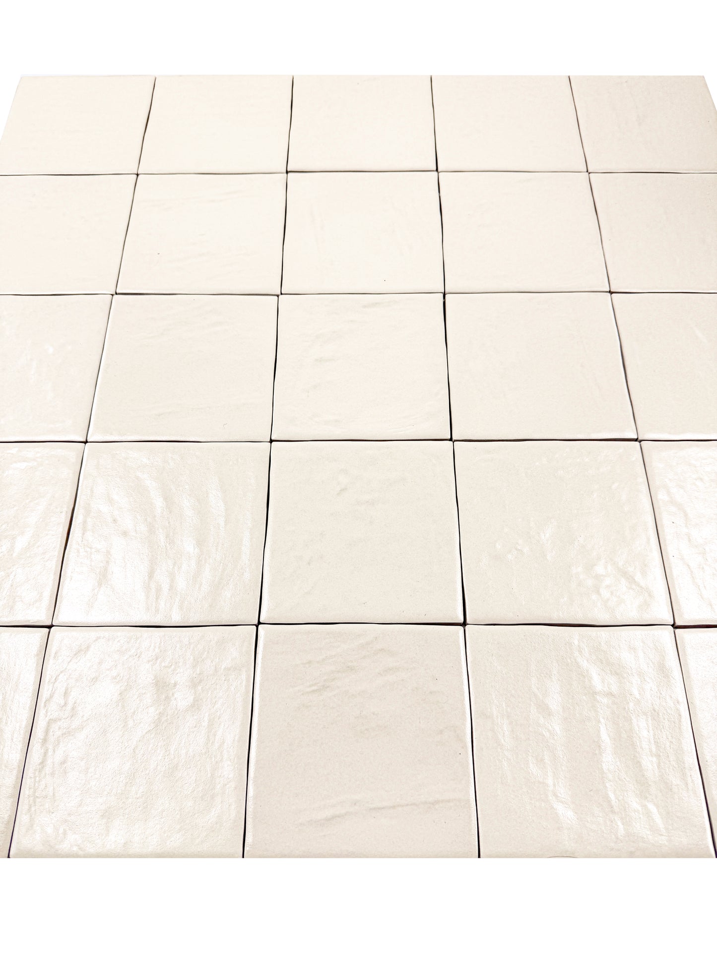 Pearl Luxe Series Light Beige Semimatte Perlescent Ceramic Artisanal Tile