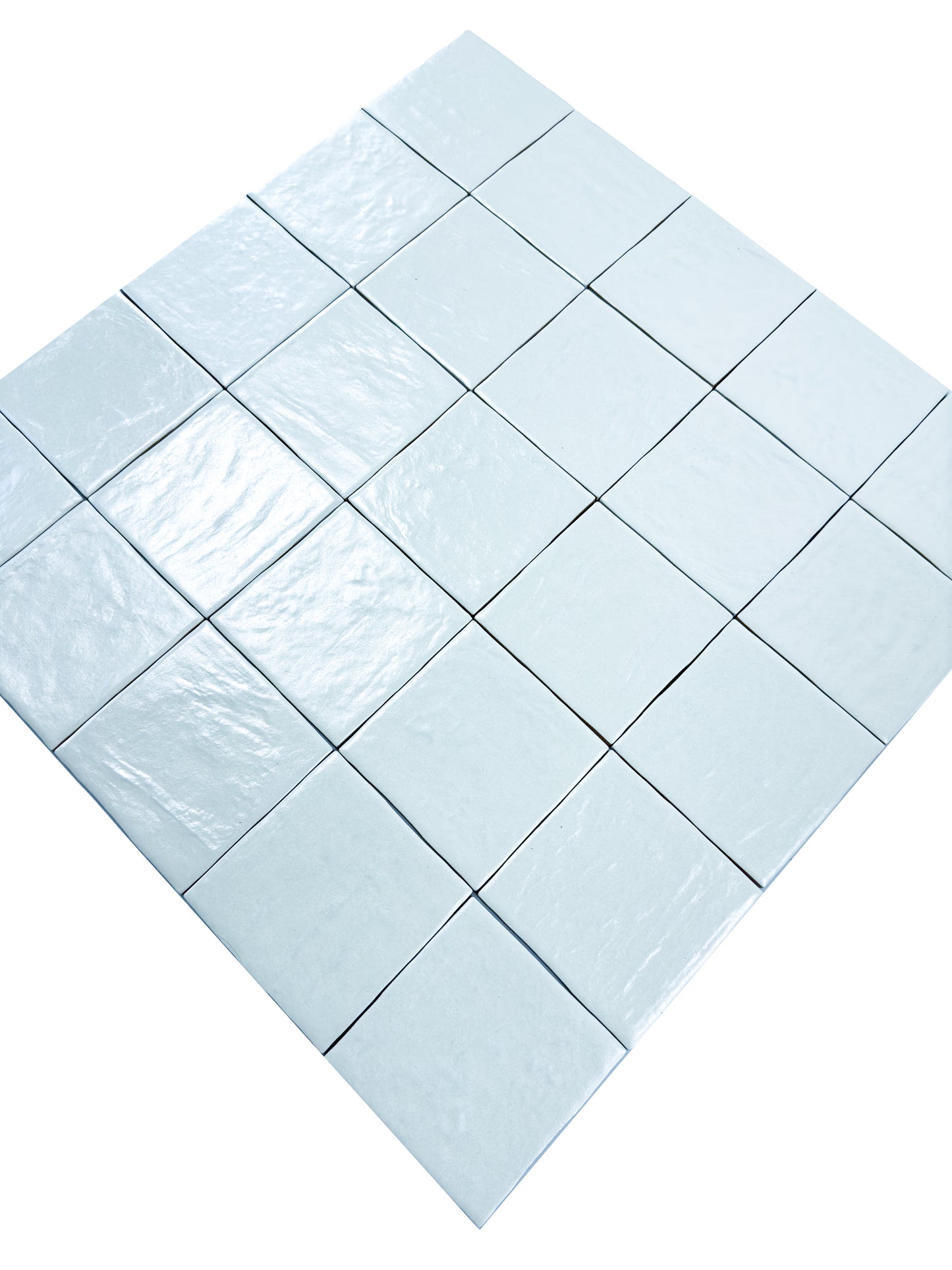 Pearl Luxe Series Sky Blue Semimatte Perlescent Ceramic Artisanal Tile