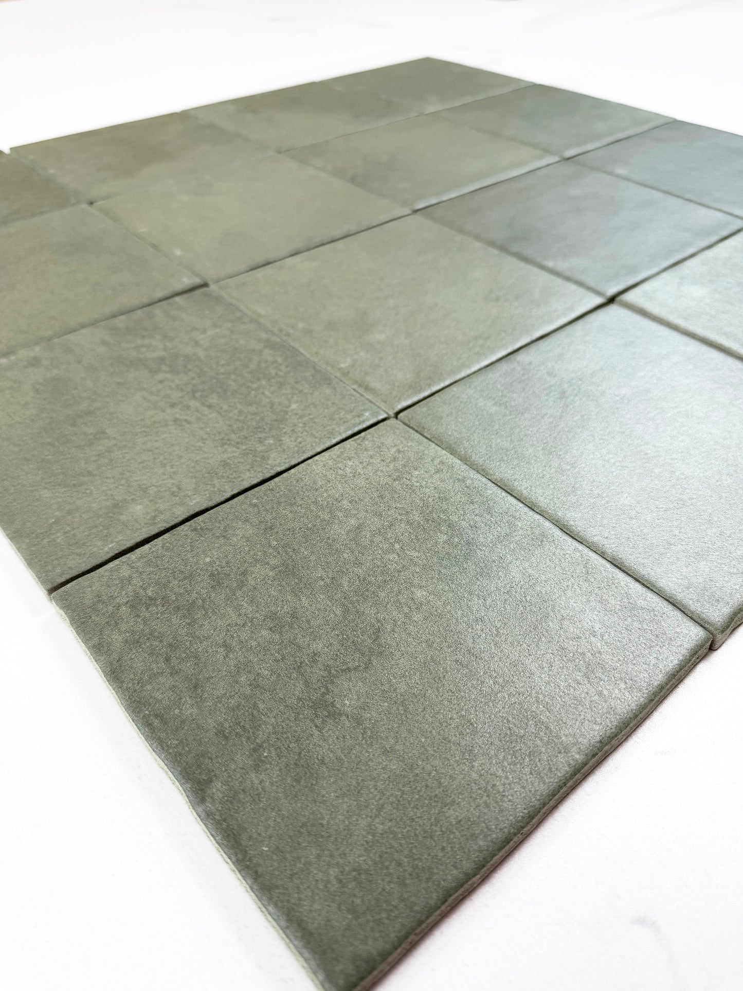 Artisan Essence Earthy Green Matte Porcelain Artisanal Tile