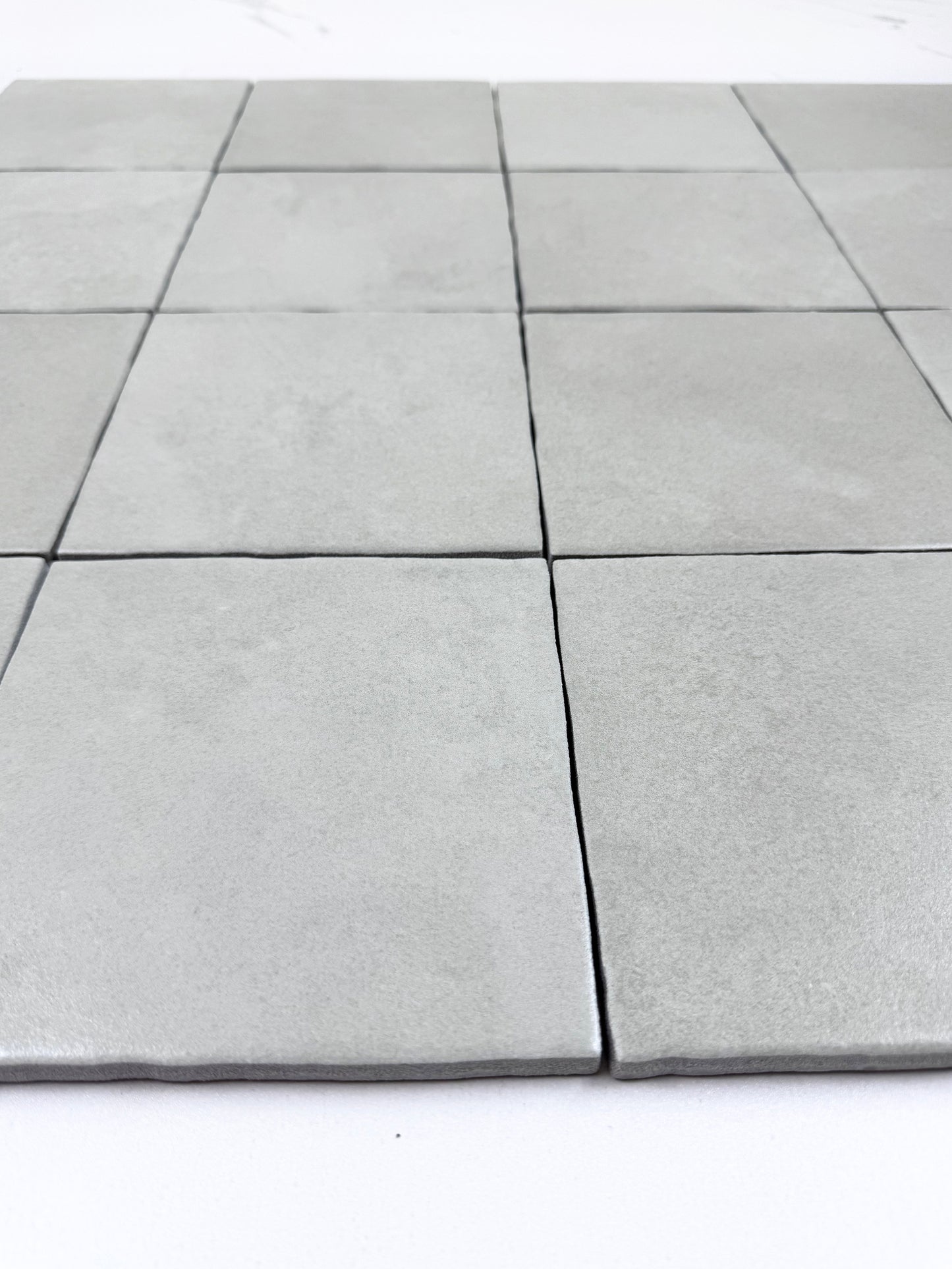 Artisan Essence Smoke White Matte Porcelain Artisanal Tile