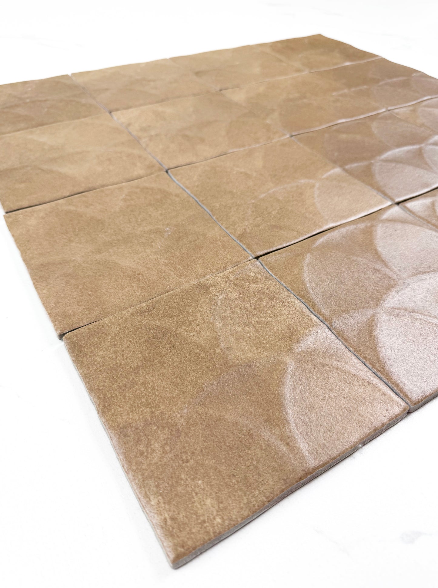 Artisan Essence Textured Orange Matte Porcelain Artisanal Tile