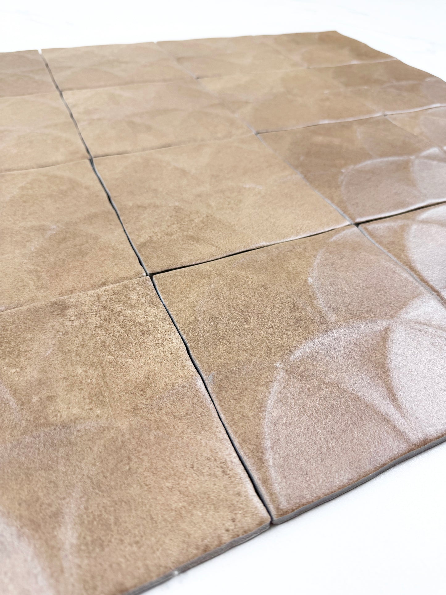 Artisan Essence Textured Orange Matte Porcelain Artisanal Tile