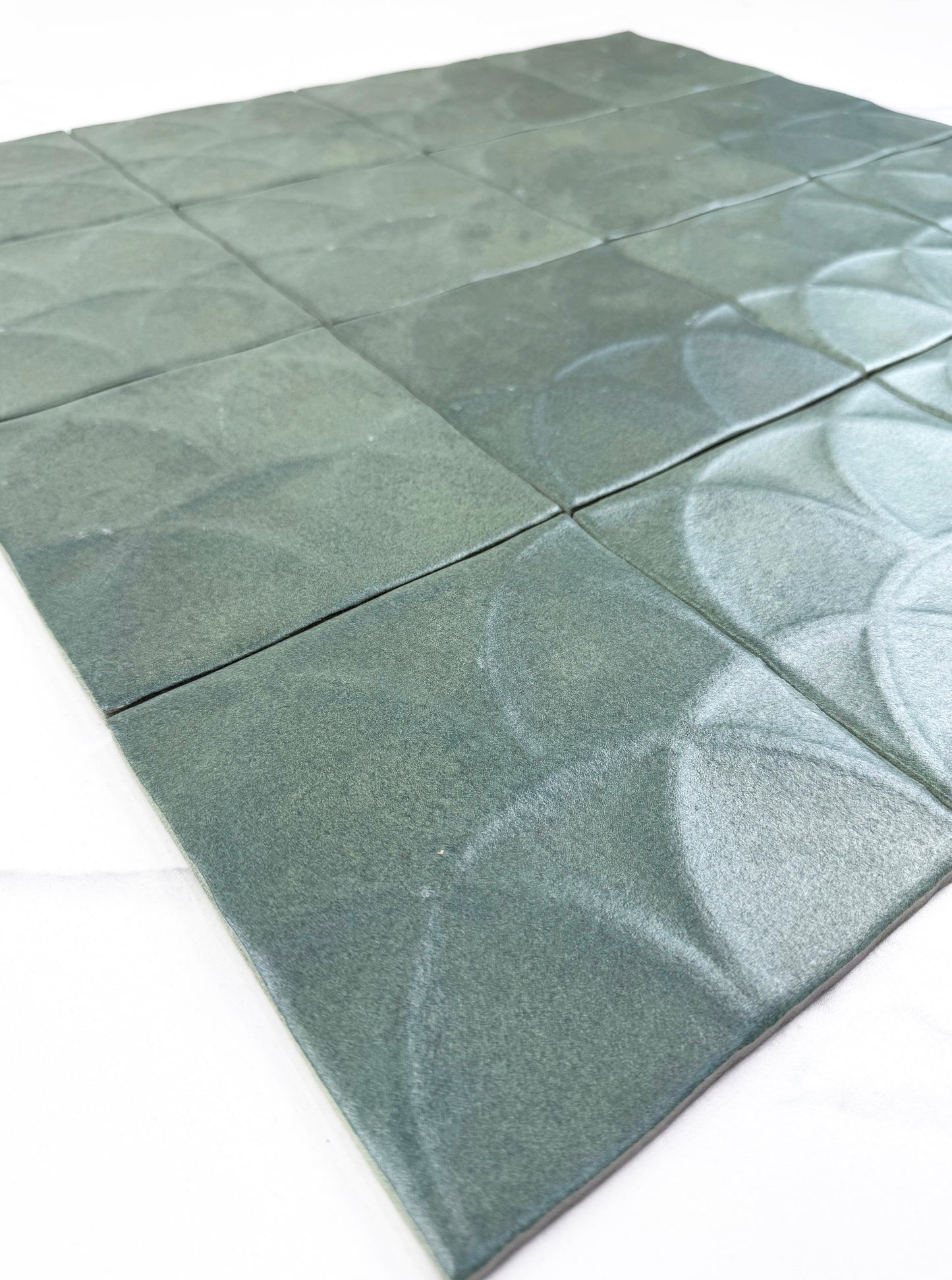 Artisan Essence Textured Garden Green Matte Porcelain Artisanal Tile