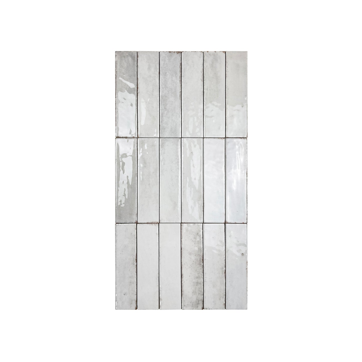 Himalayan Serenity Series Snow White Glossy Porcelain Artisanal Tile