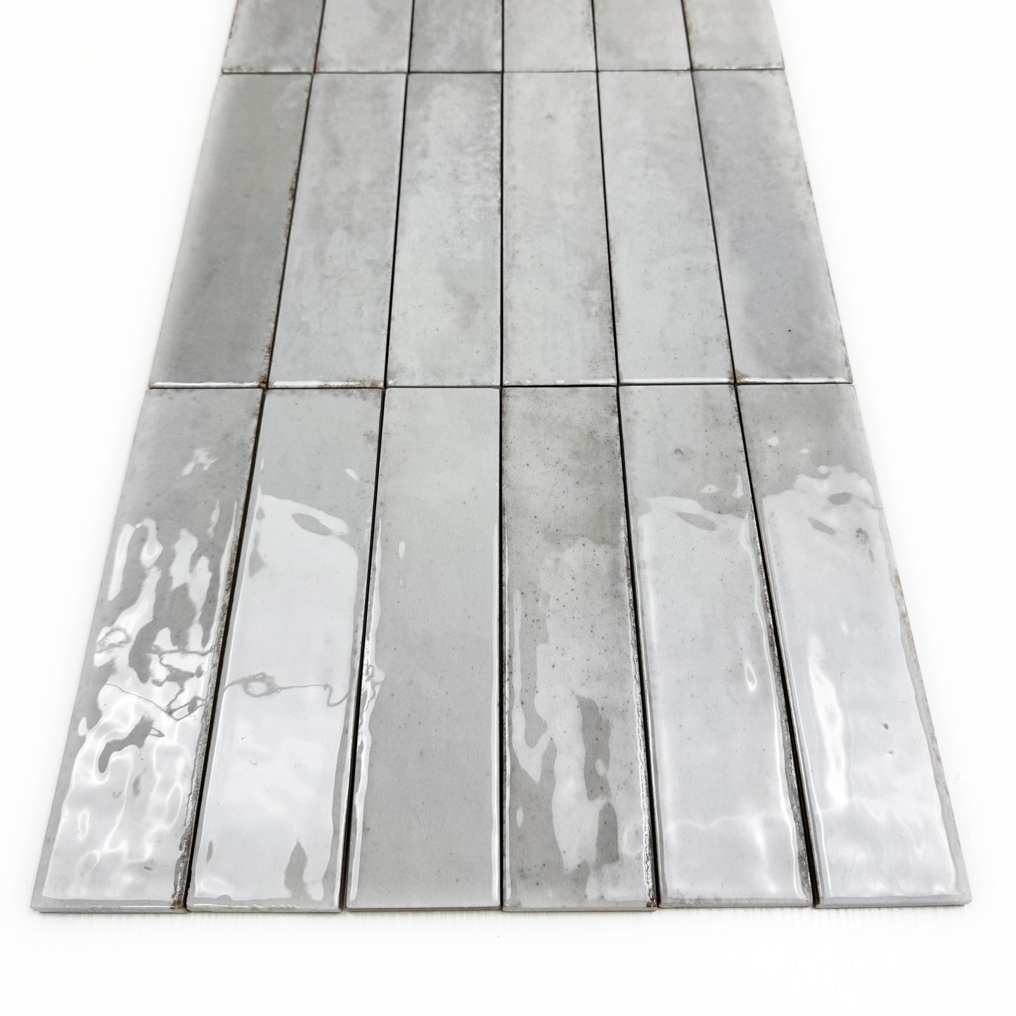 Himalayan Serenity Series Snow White Glossy Porcelain Artisanal Tile