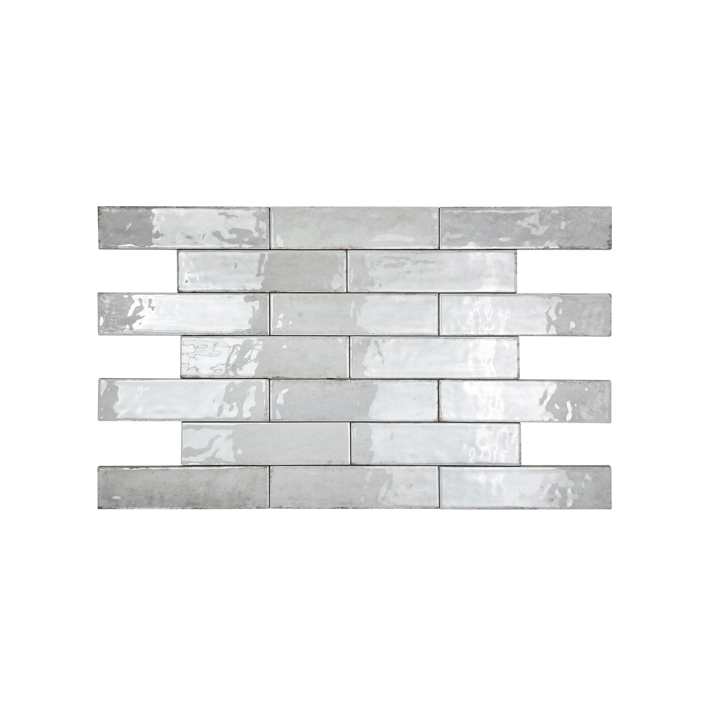 Himalayan Serenity Series Snow White Glossy Porcelain Artisanal Tile