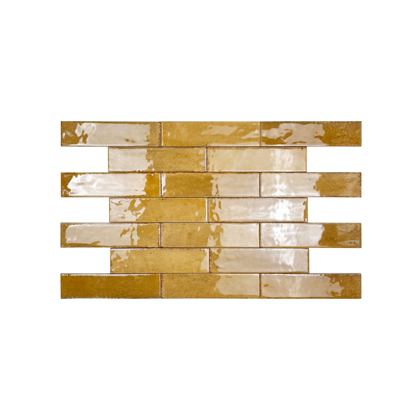 Himalayan Serenity Series Army Green Glossy Porcelain Artisanal Tile