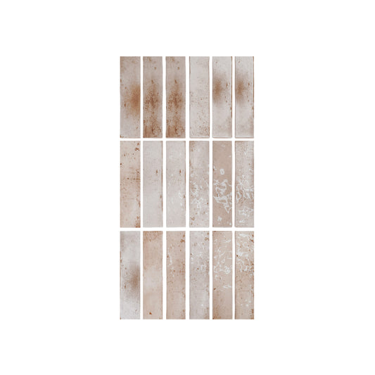 Marrakech Jewel Series Nude Beige Glossy Ceramic Atisanal Tile
