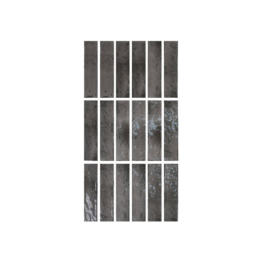 Marrakech Jewel Series Iron Grey Glossy Ceramic Atisanal Tile