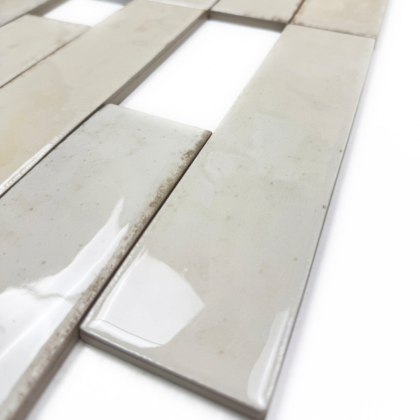 Himalayan Serenity Series Light Beige Glossy Porcelain Artisanal Tile