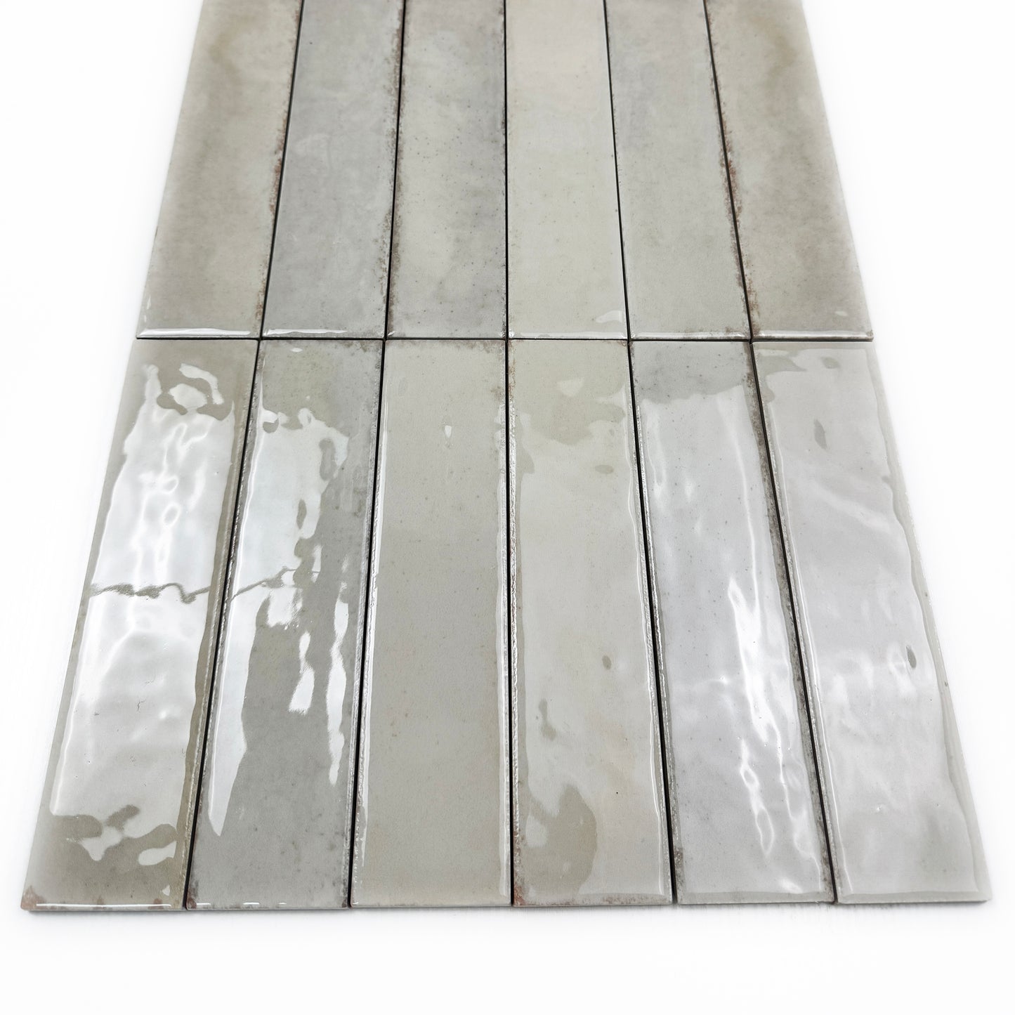 Himalayan Serenity Series Light Beige Glossy Porcelain Artisanal Tile