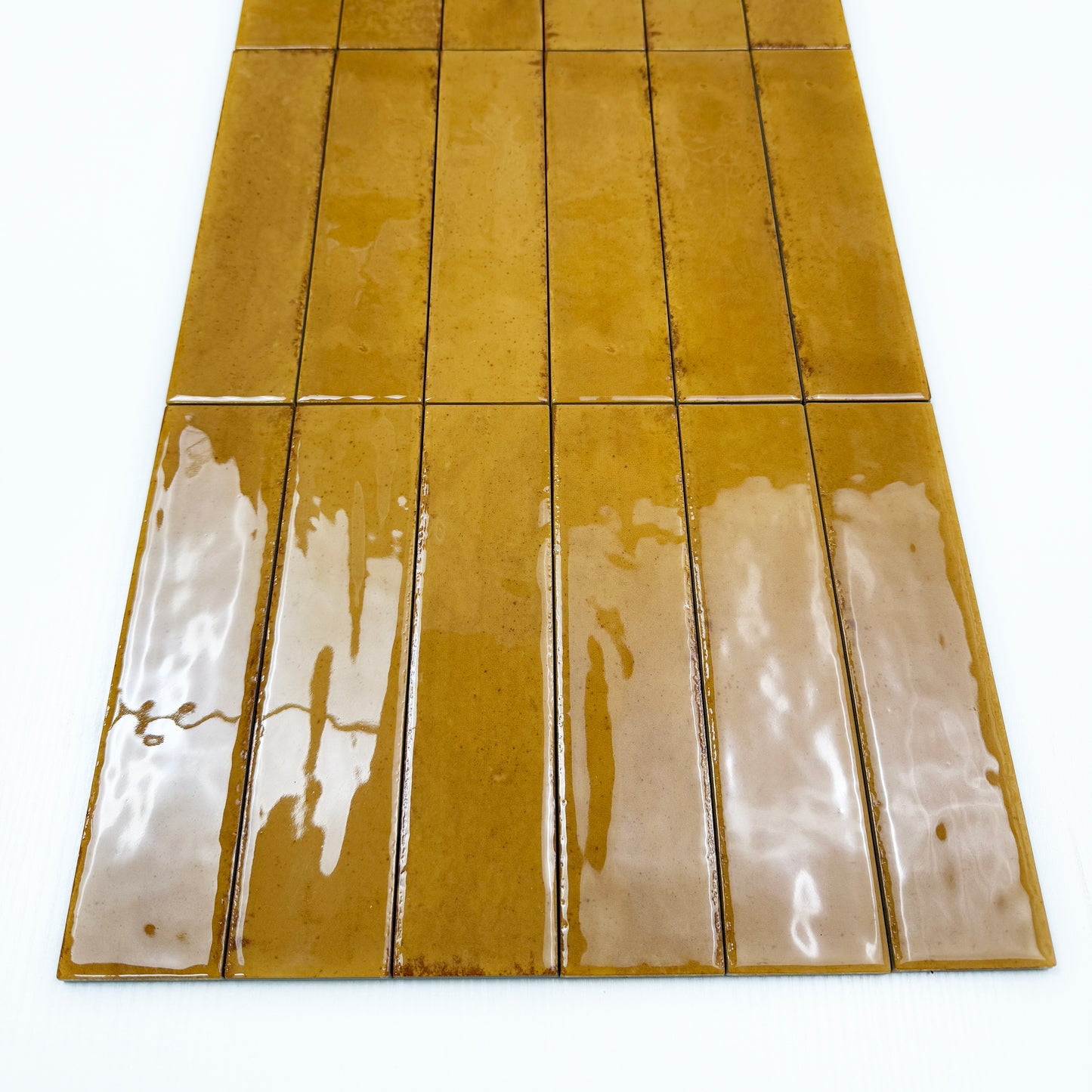 Himalayan Serenity Series Walnut Brown Glossy Porcelain Artisanal Tile