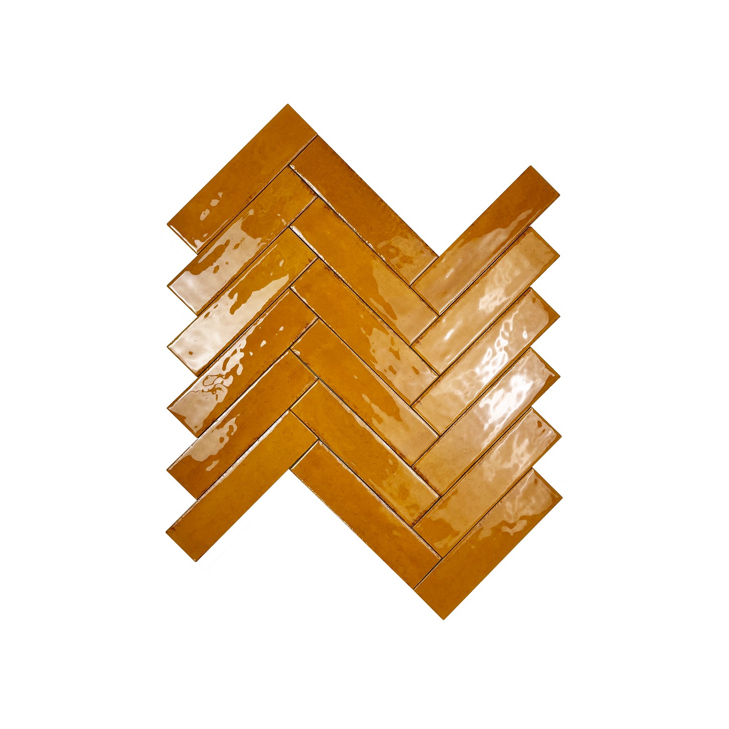 Himalayan Serenity Series Walnut Brown Glossy Porcelain Artisanal Tile