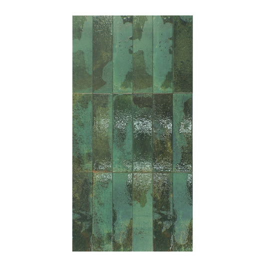 Lisbon Artisan Series Forest Green Matte Surface Porcelain Artisanal Tile