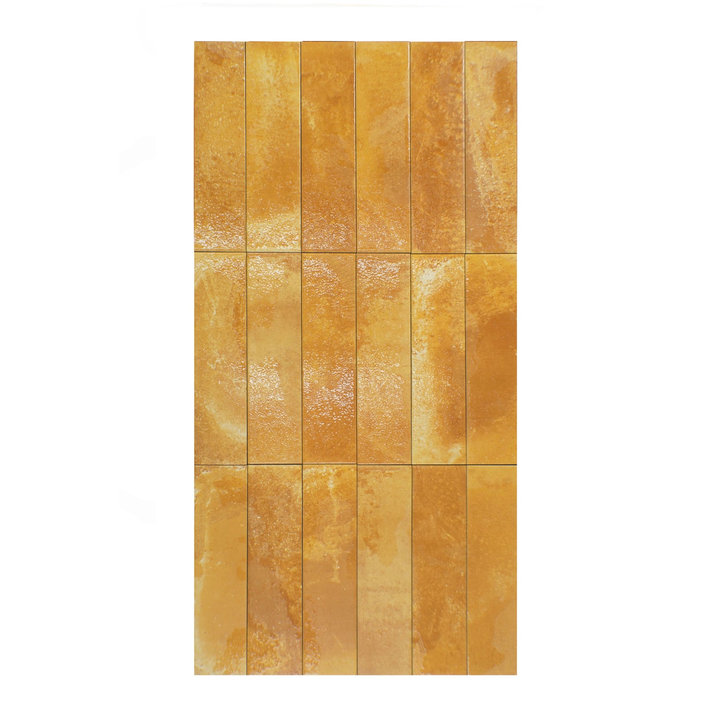 Lisbon Artisan Series Marigold Orange Matte Surface Porcelain Artisanal Tile