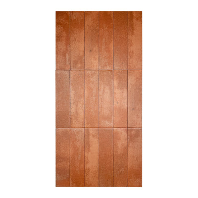 Lustre Vintage Caramel Brown Matte Ceramic Artisanal Tile