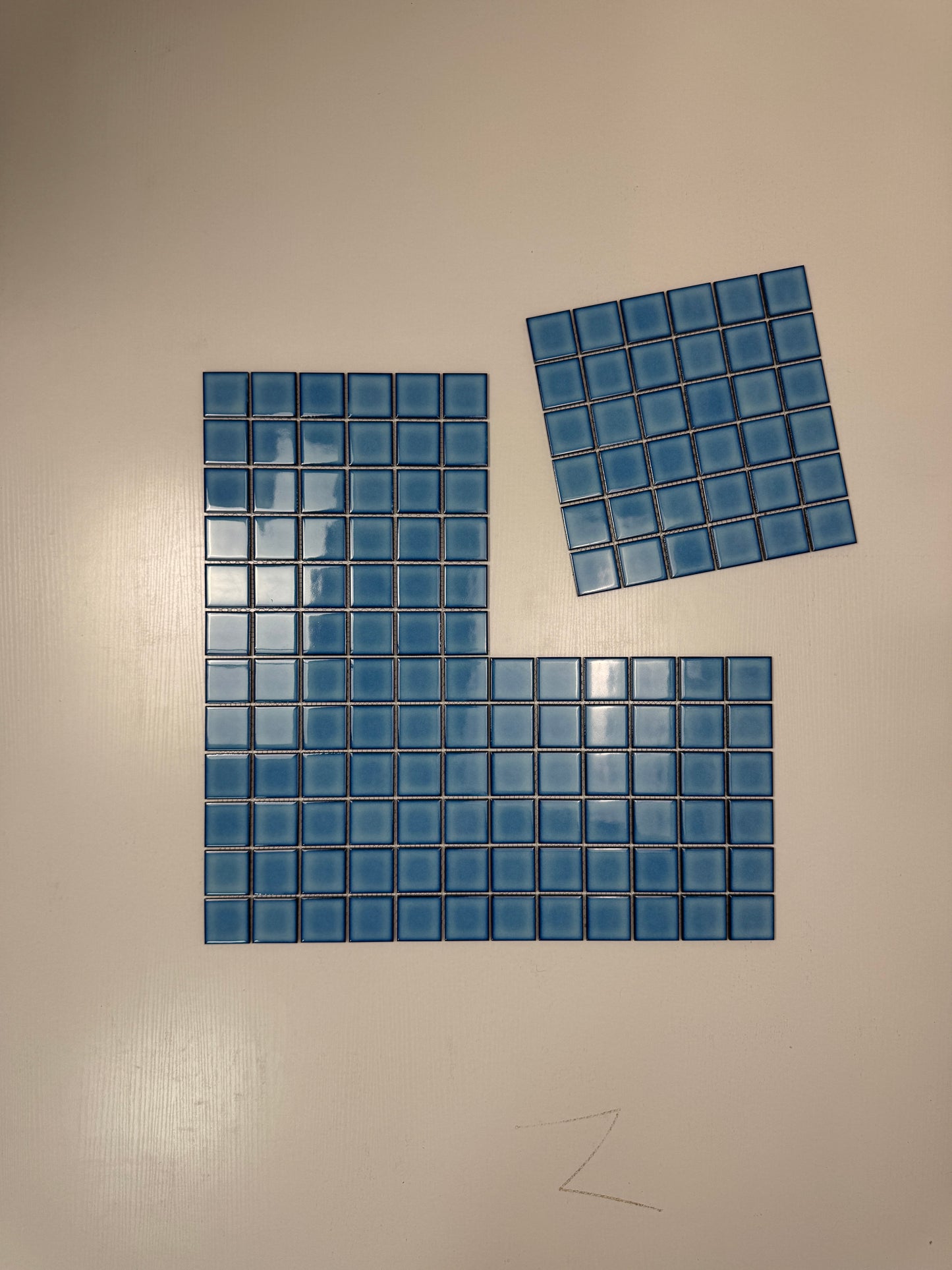 Zen Azure Blue Crystalline Glazed Porcelain Mosaic