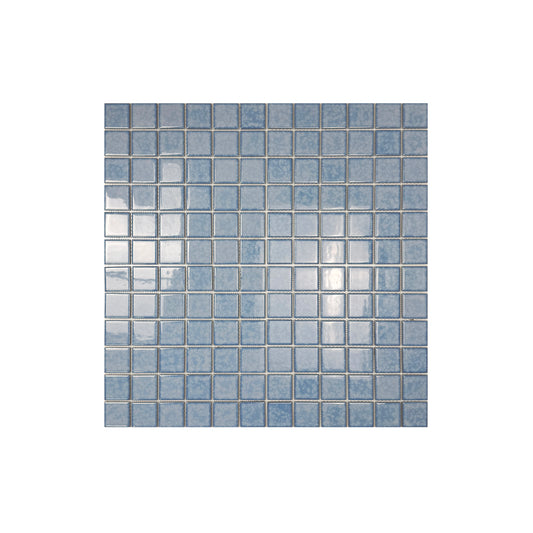 Midnight Splendor Series Sky Blue Iced Flower Texture  Crystalline Glazed Porcelain Mosaic