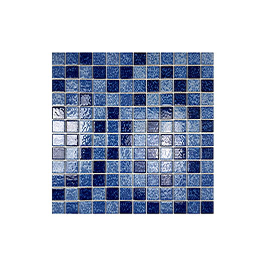 Midnight Splendor Series Sky Blue & Ultra Marine Blue & Navy Blue Mixed Lightning Texture Crystalline Glazed Porcelain Mosaic
