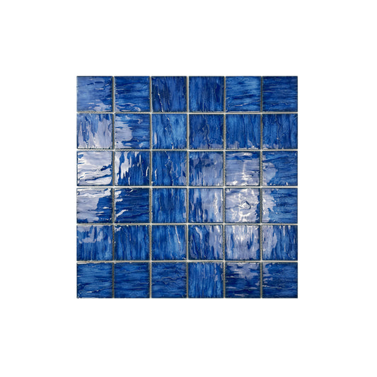 Serene Wave Baby Blue 3D Crystalline Glazed Porcelain Mosaic