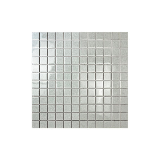Oceanic Opal Series White Double Crackle Porcelain Mosaic