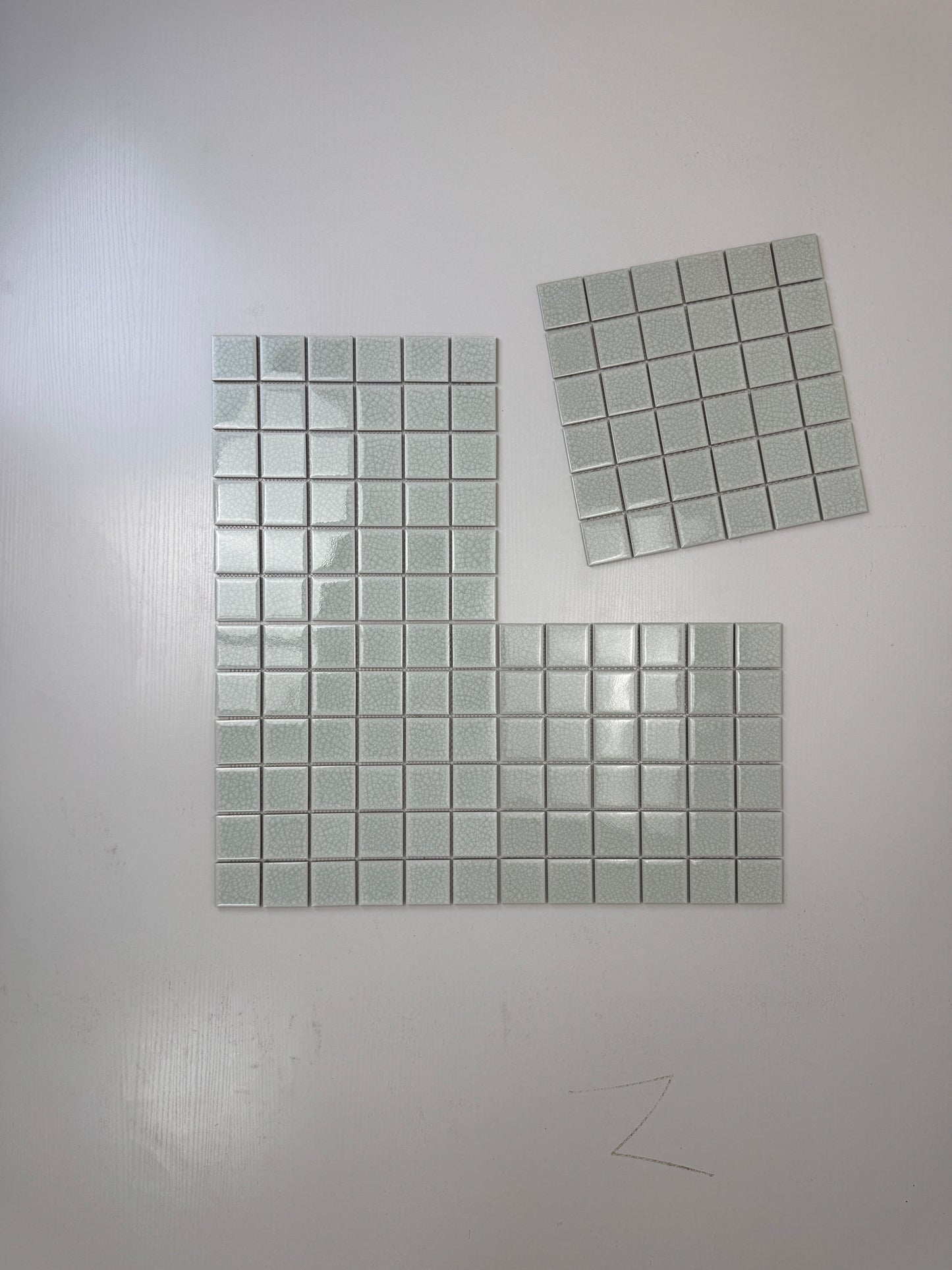 Oceanic Opal Series White Double Crackle Porcelain Mosaic