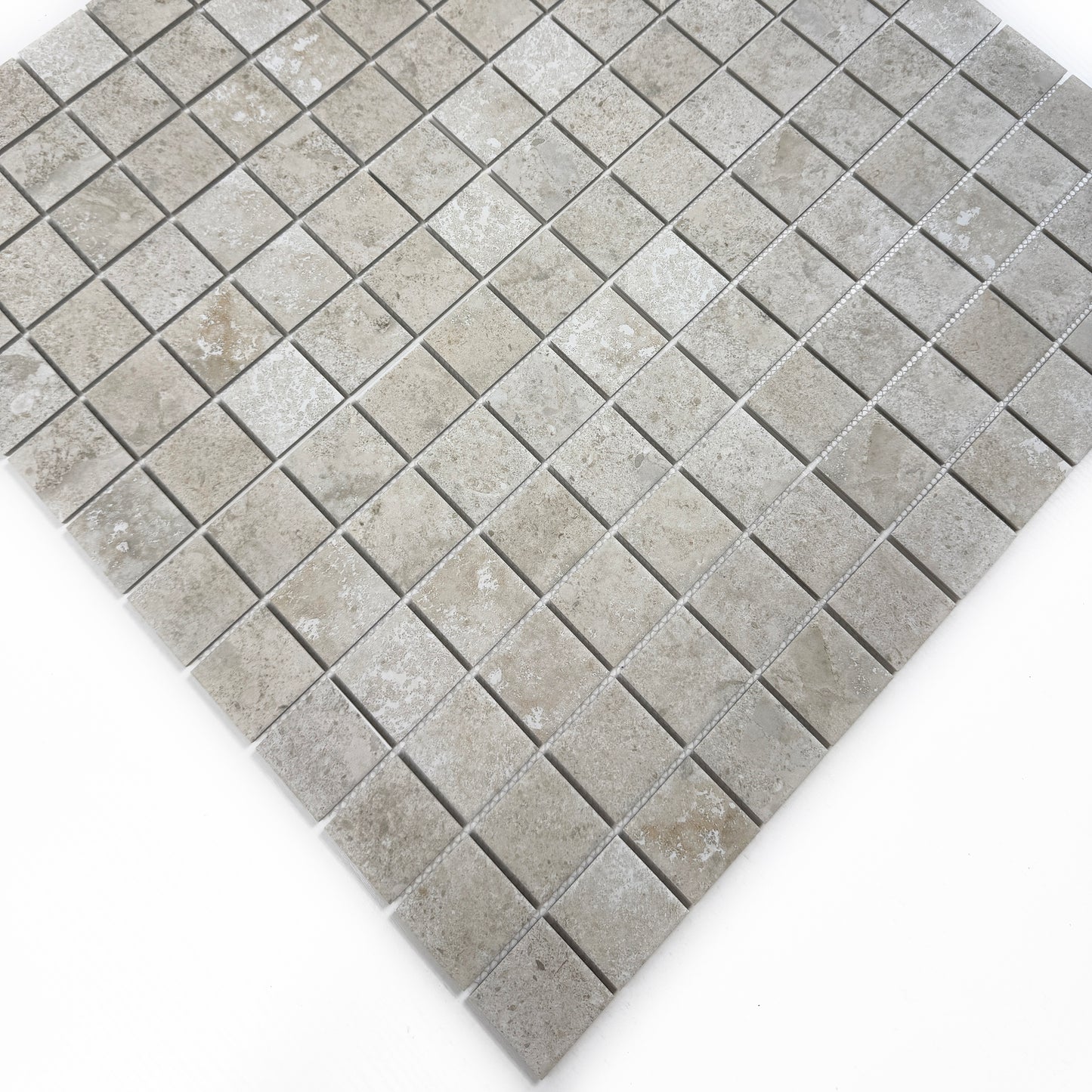 Limestone Porcelain Tile Series Light Beige Flat Surface Matt Porcelain Mosaic