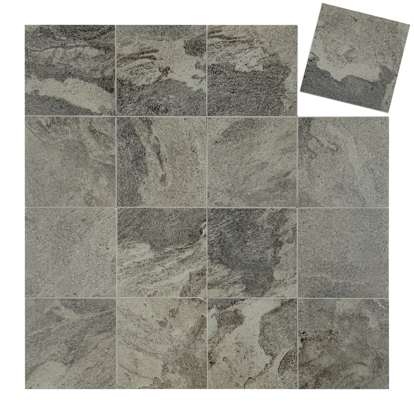 Sukabumi Porcelain Tile Series Grey Pattern Matt Porcelain Tile