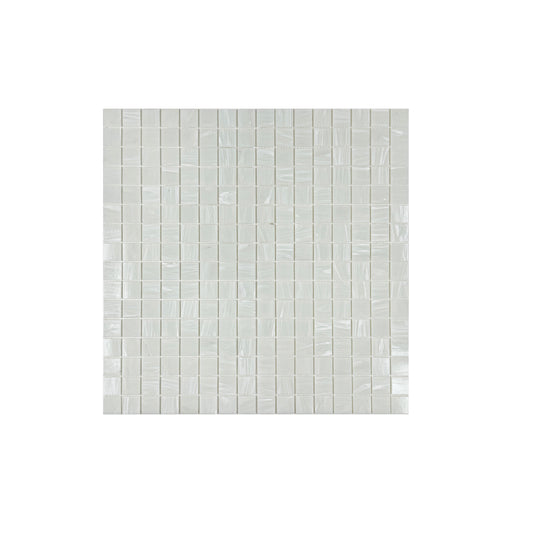Glacial Artistry Series  White Hand Drawing Hot Melt Glass Mosaic