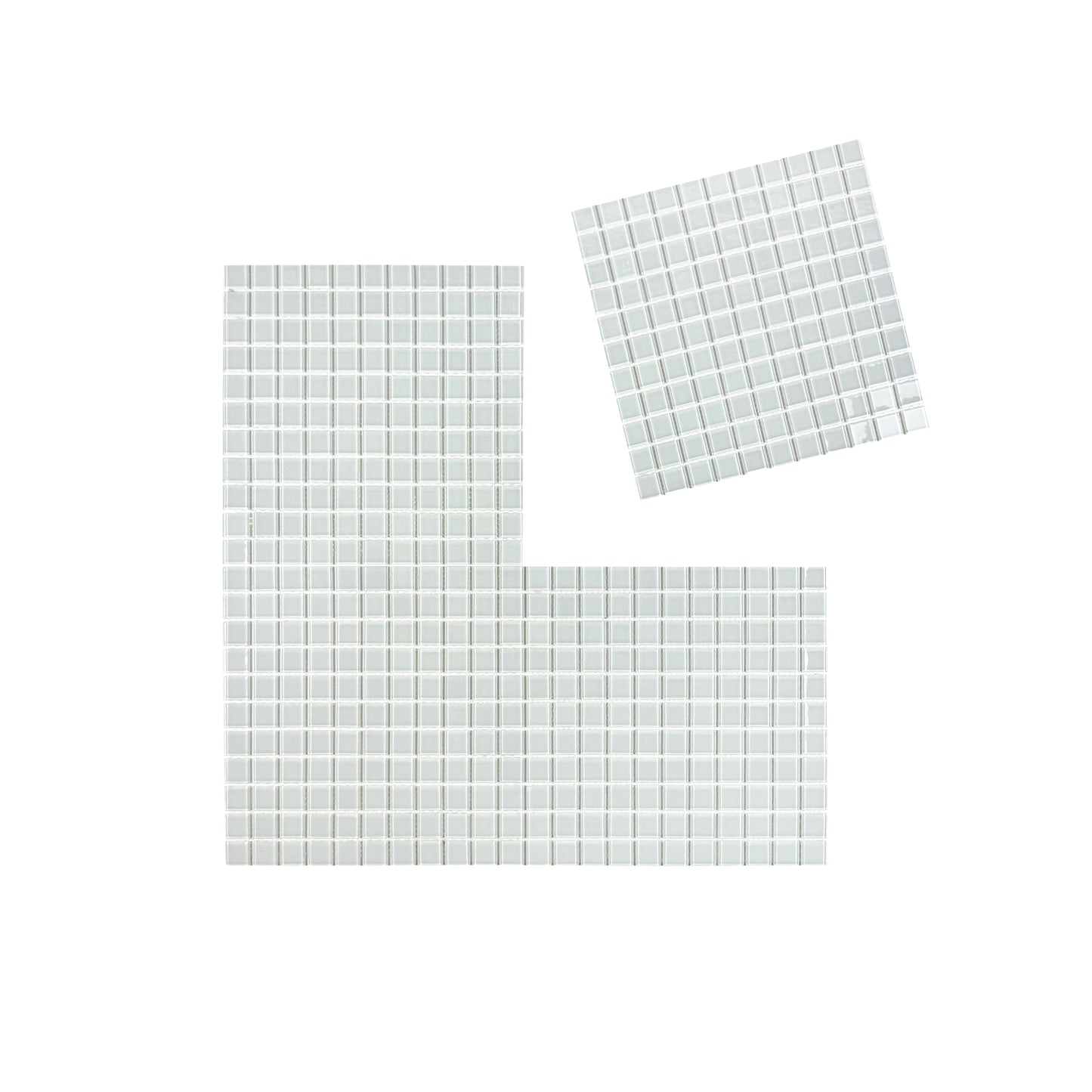 Azure Enchantment Series White Crystal Glass Mosaic