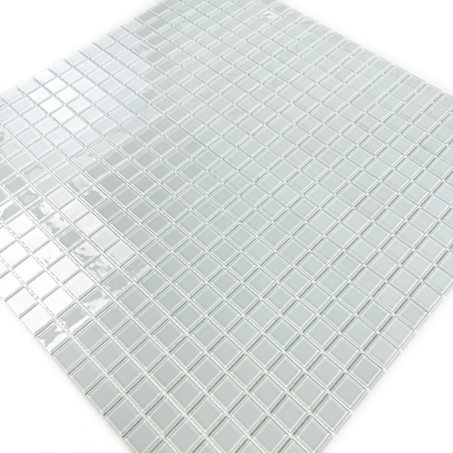 Azure Enchantment Series White Crystal Glass Mosaic