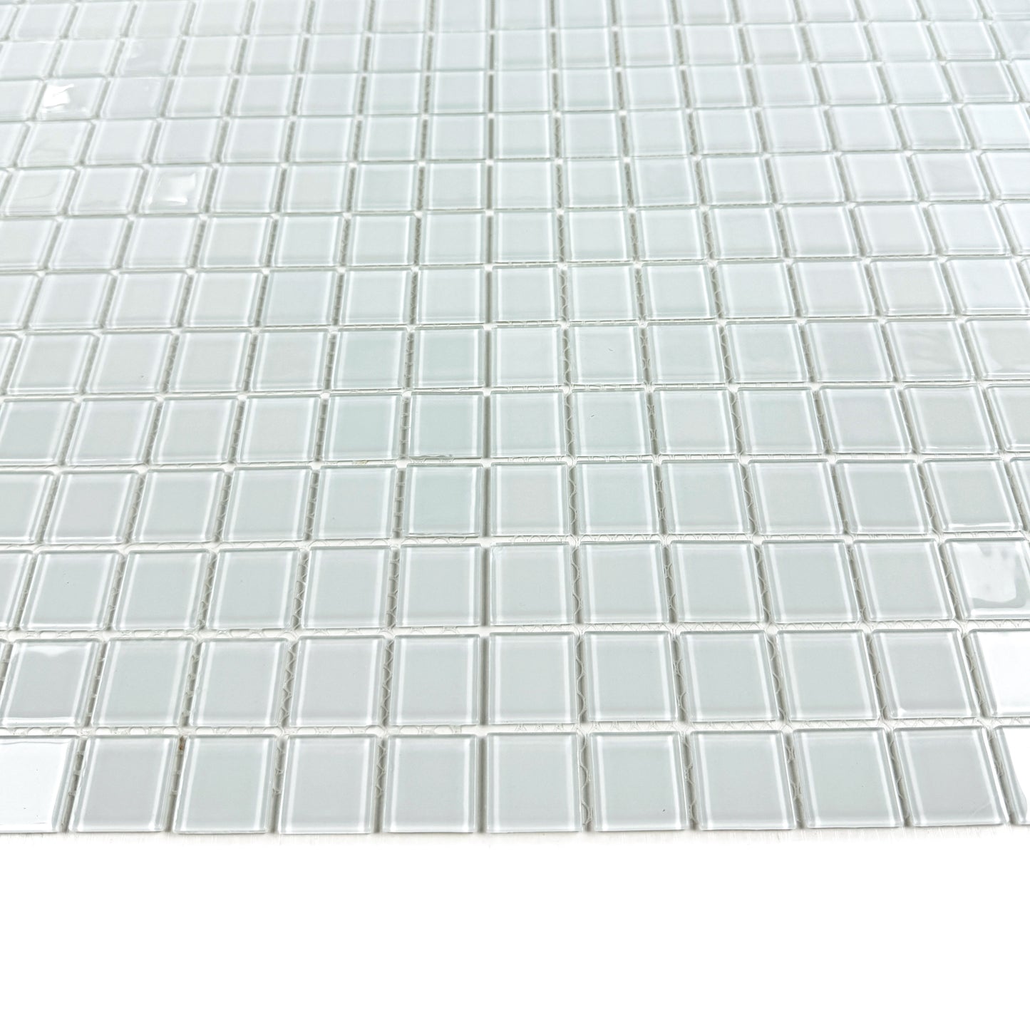 Azure Enchantment Series White Crystal Glass Mosaic