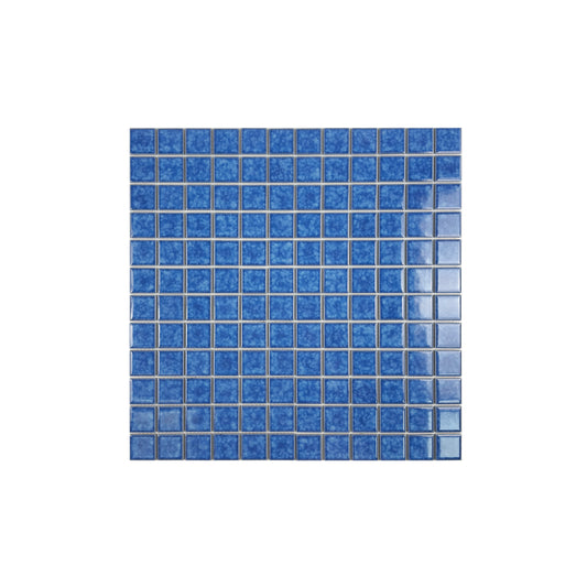 Midnight Splendor Series Ultra Marina Blue  Iced Flower Texture Crystalline Glazed Porcelain Mosaic