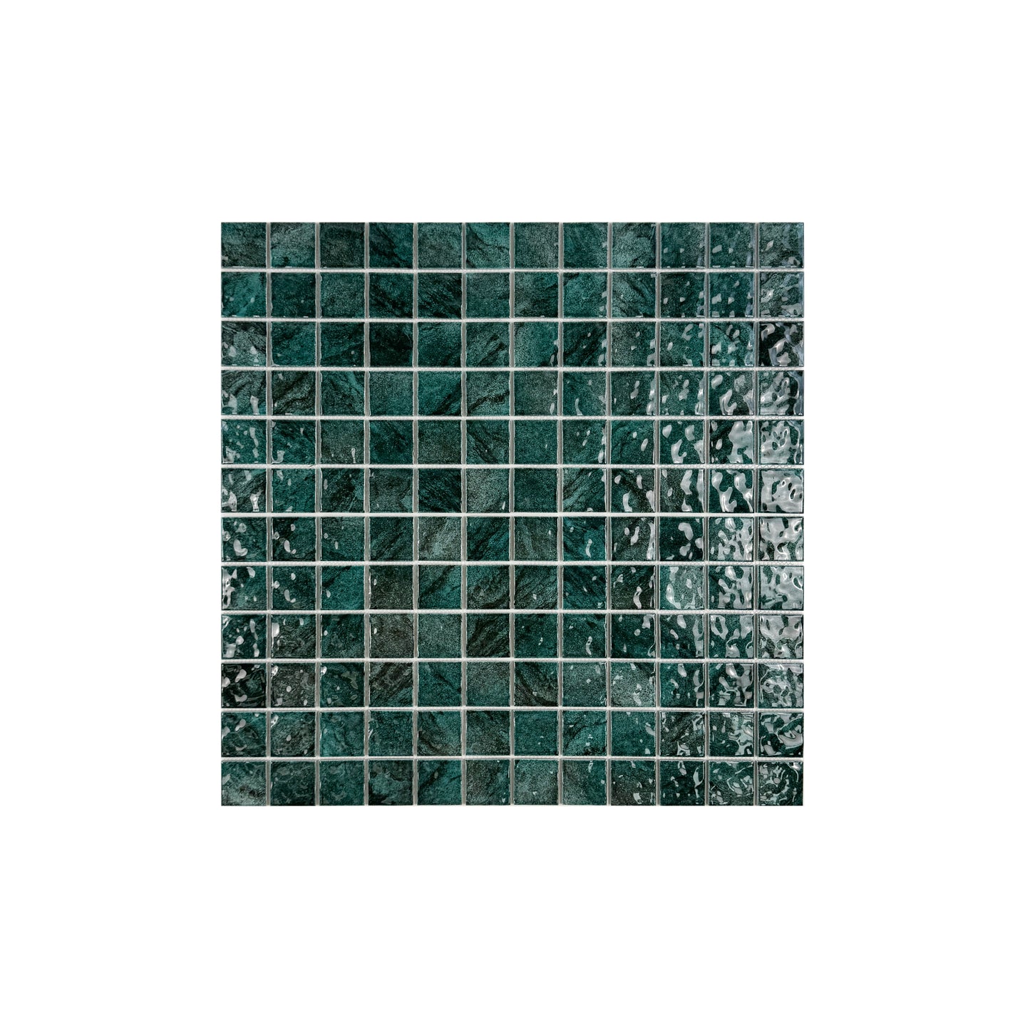 Serene Wave  emerald green natural gradient design Porcelain Mosaic