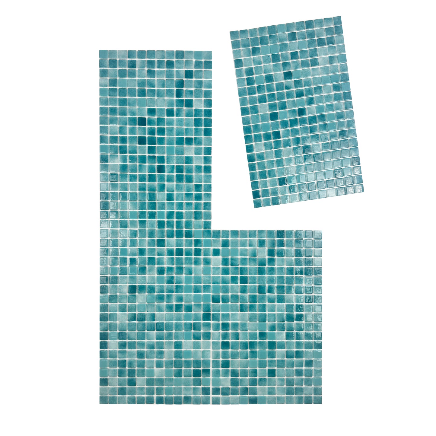 European Mosaic Series Forest Green & Flourescent Green Mixed Flourescent Glass Mosaic