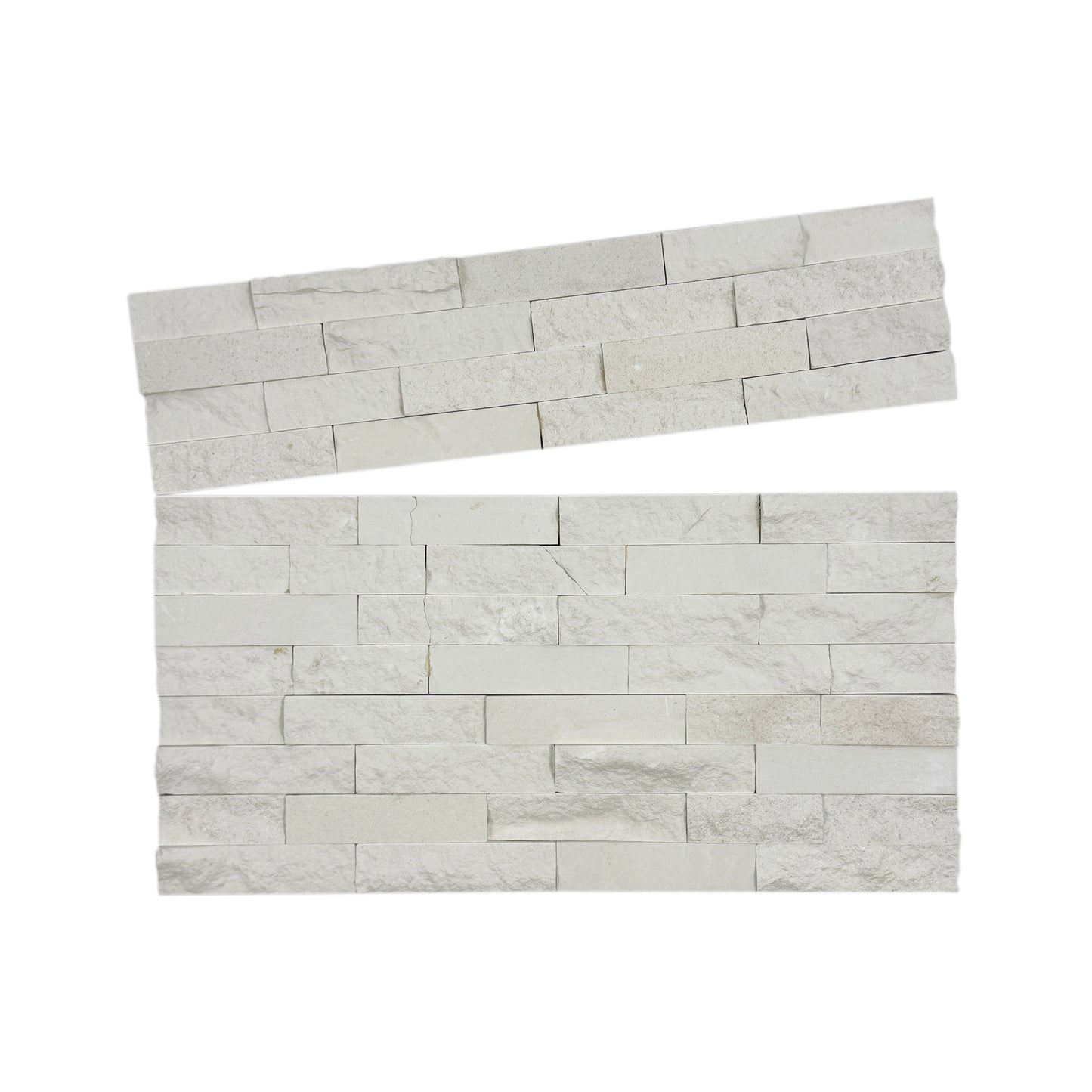 Luxe Aura series Ivory White Polish & Split Lime Stone Wall Cladding ...