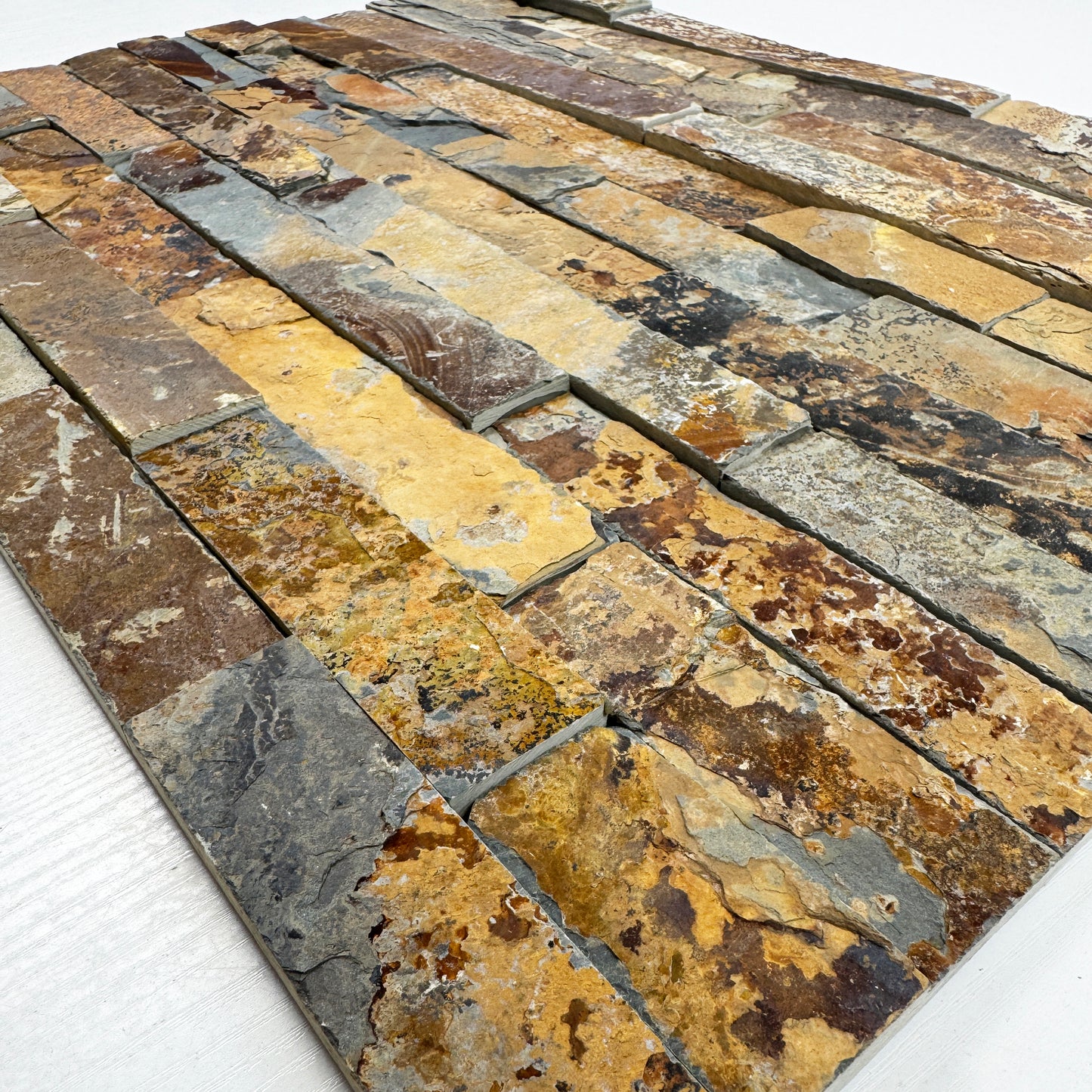 Celestial Terra S1120 Rust Brown Flat Slate Wall Cladding