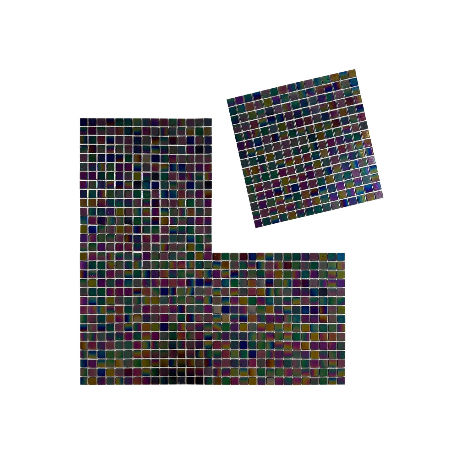 Glacial Artistry Series Purple & Grape Purple & Jam Purple Iridescent Mixed Hot Melt Glass Mosaic