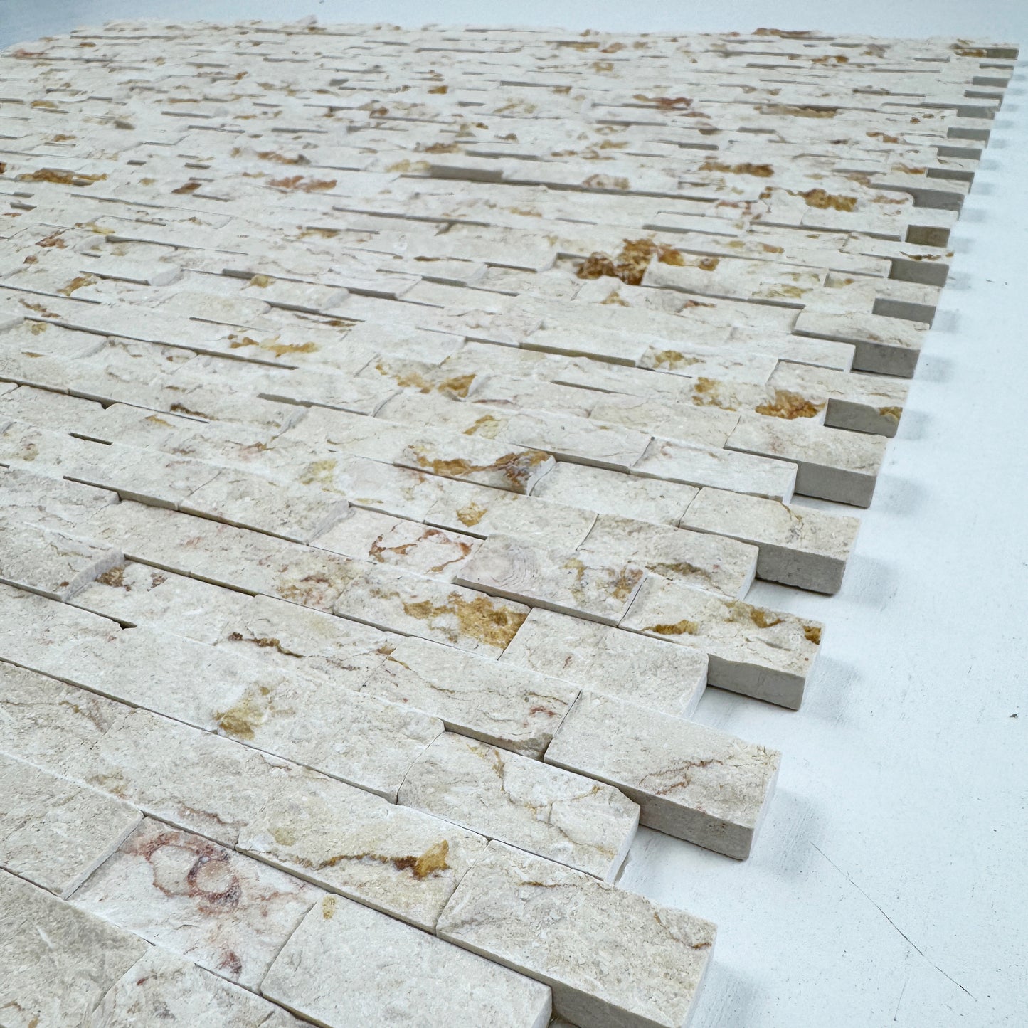 Beverly Luxe Series Sunny Beige Split Surface Marble Mosaic