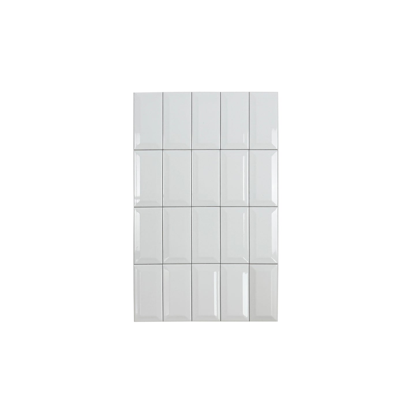 Urban Luxe Series White Matt Beveled Edge  Ceramic Tile
