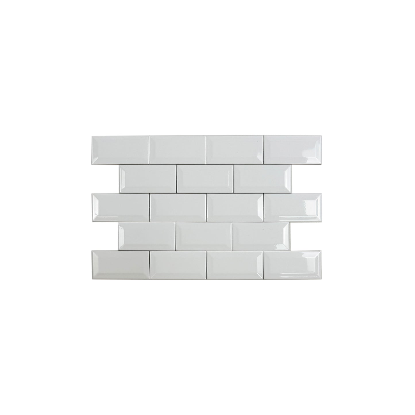 Urban Luxe Series White Matt Beveled Edge  Ceramic Tile