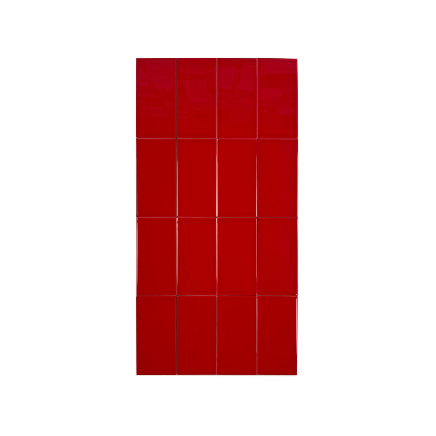 Urban Luxe Series Red Glossy Flat  Ceramic Tile