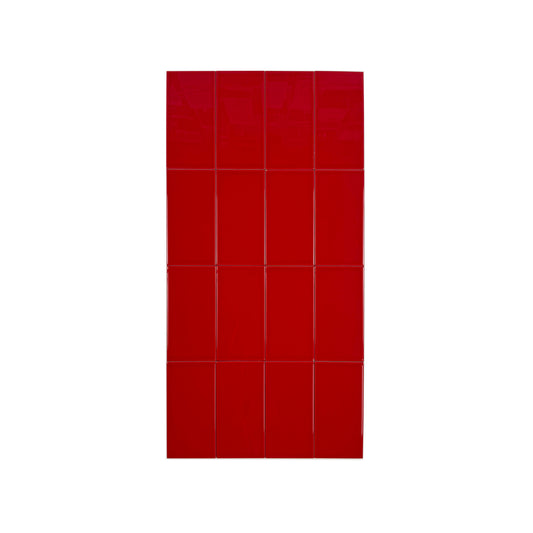 Urban Luxe Series Red Glossy Flat  Ceramic Tile
