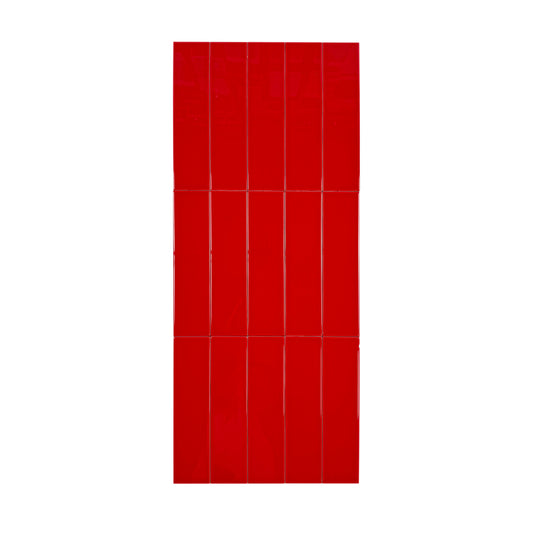 Urban Luxe Series Red Glossy Flat  Ceramic Tile