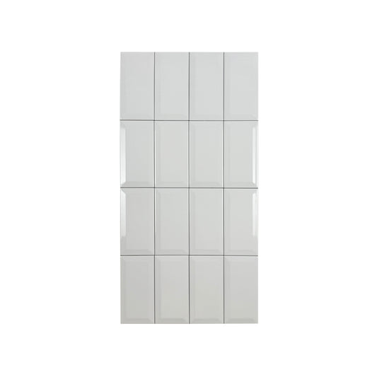 Urban Luxe Series White Glossy Beveled Edge  Ceramic Tile