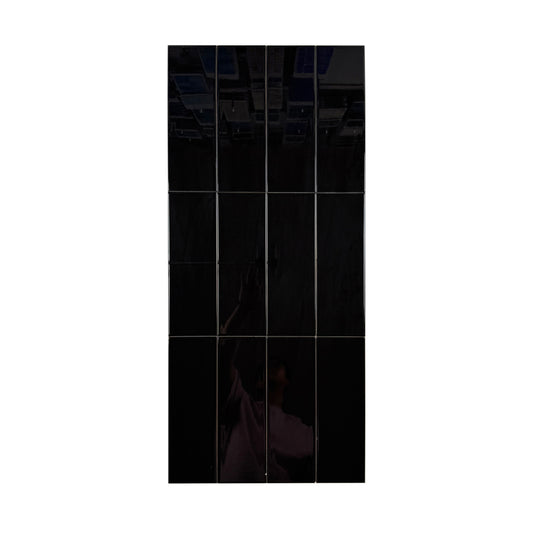 Urban Luxe Series Black Glossy Flat  Ceramic Tile