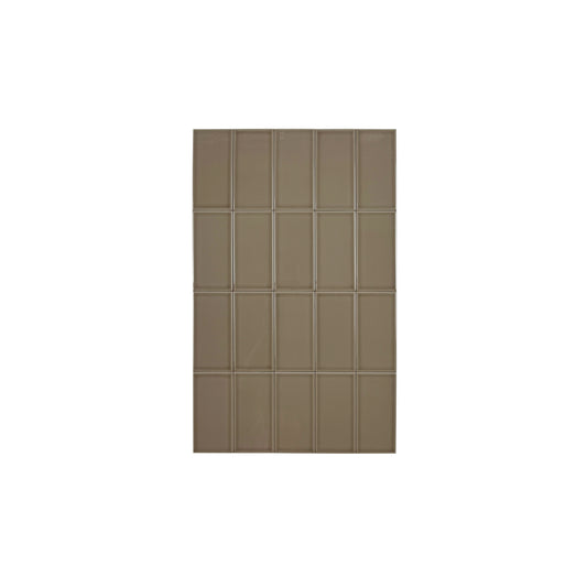 Urban Luxe Series Light Brown Glossy Flat  Ceramic Tile